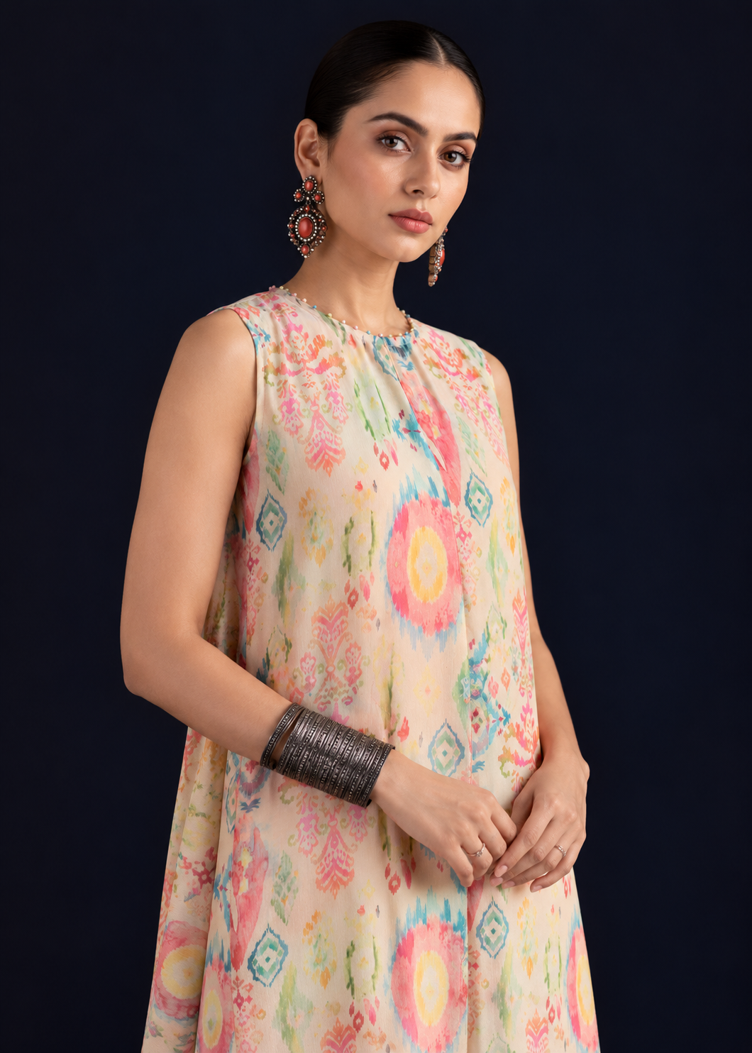 Aira  Ikat-inspired Dress – Multi