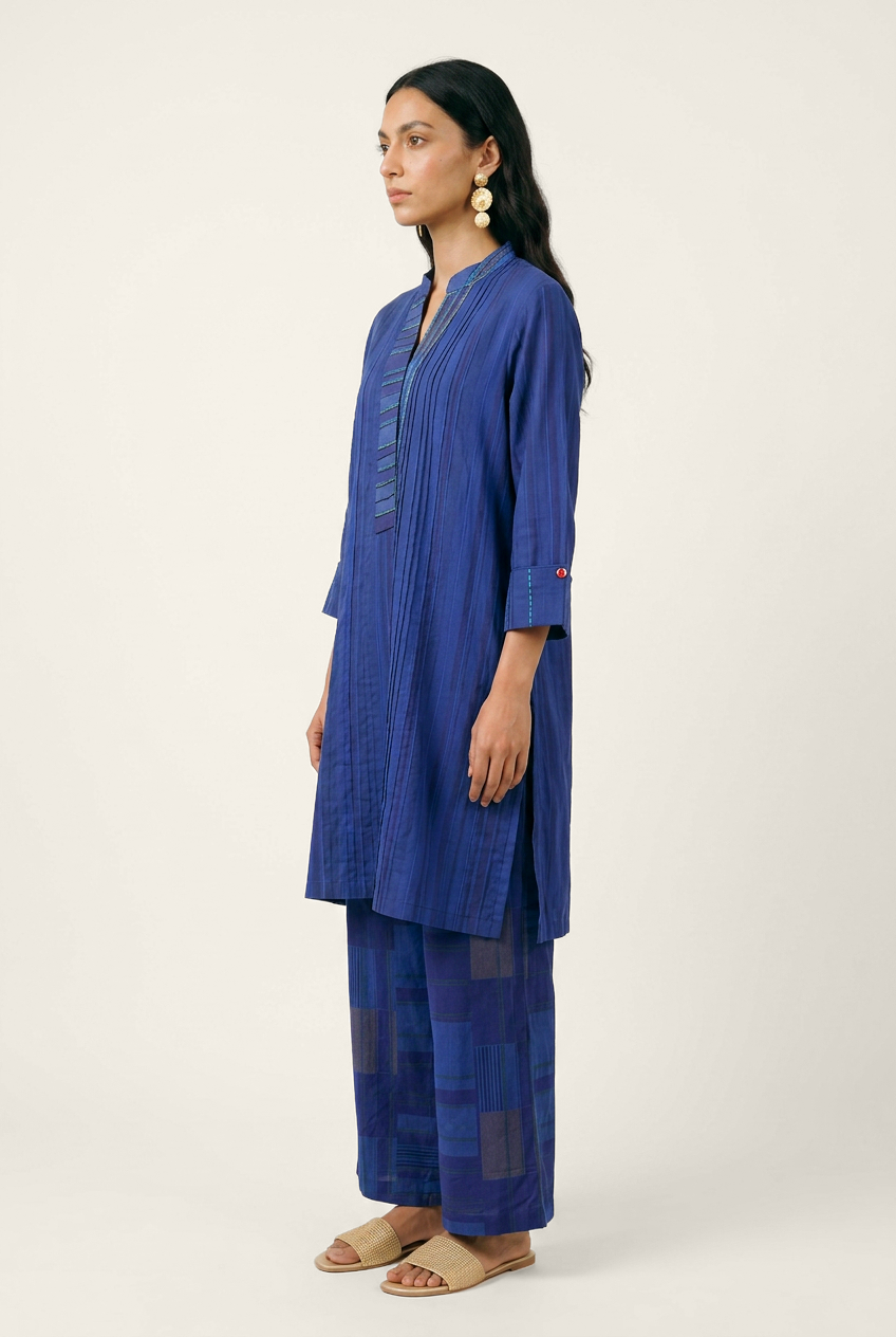 Blue Ledger Kurta Set - Blue