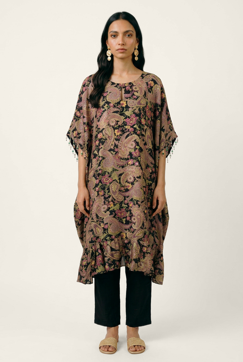 Gulrez Kurta Set - Black