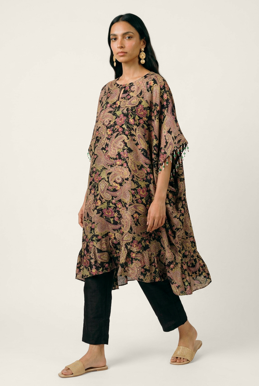 Gulrez Kurta Set - Black