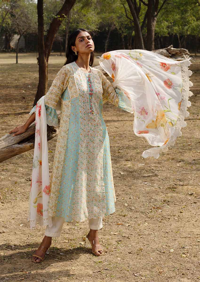 Rumani Kurta Set - Multicoloured
