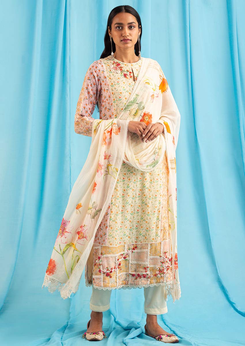 Rumani Kurta Set - Off-white