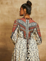 Sohrai Khovar Beige Printed Tunic | Relove