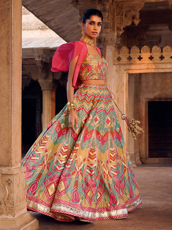 Sarayu Lehenga Set - Pink