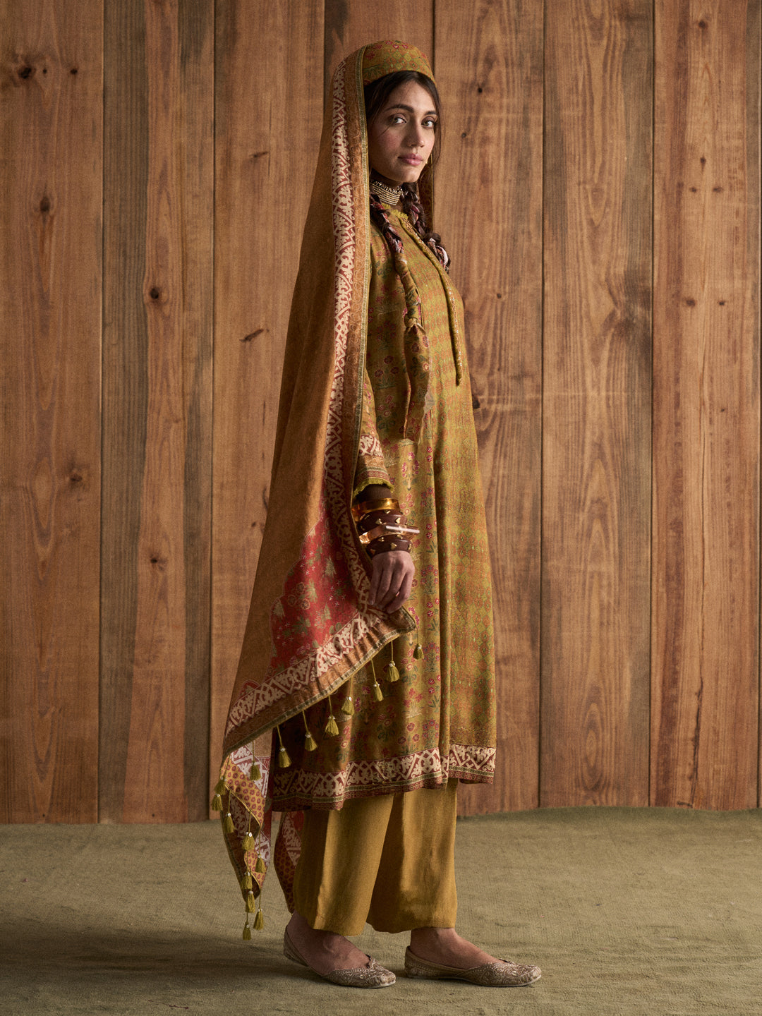 Naazreen Kurta Set - Green