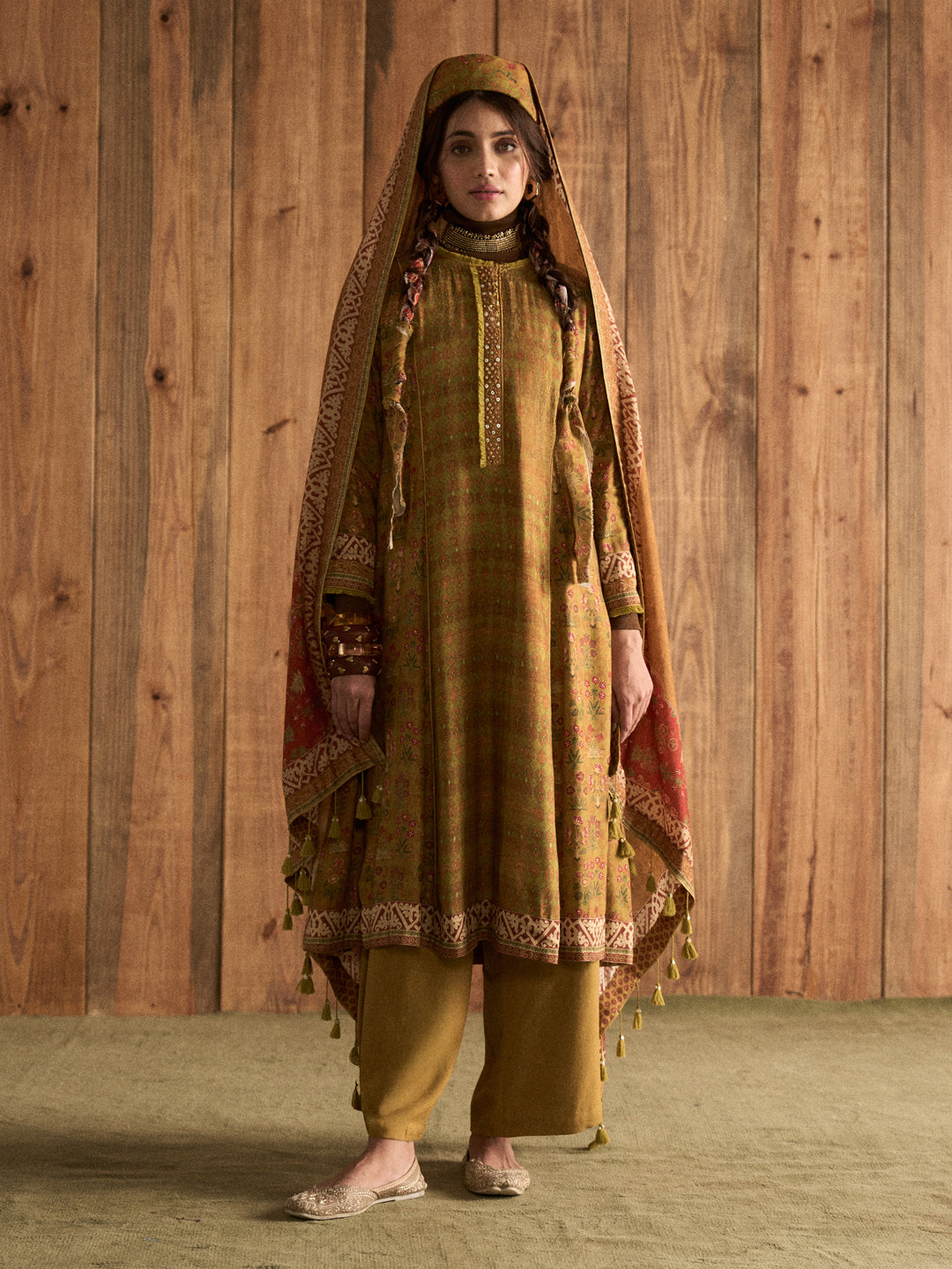Naazreen Kurta Set - Green