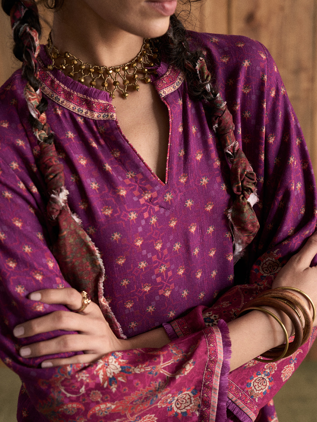 Naura Co-ord  Set - Wine