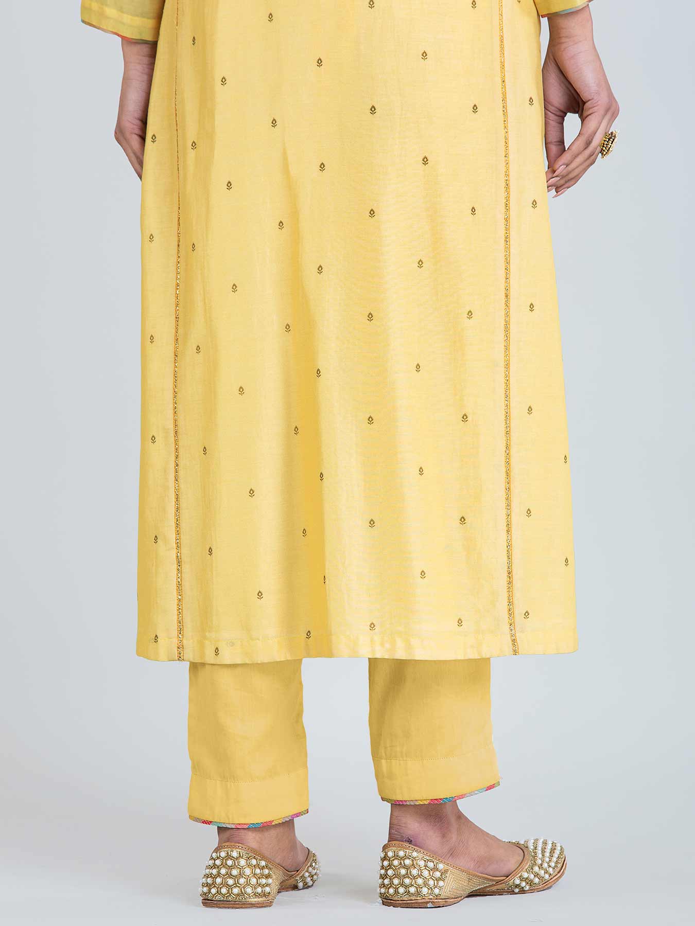 Vayu Zari Yellow Kurta Set with Dupatta