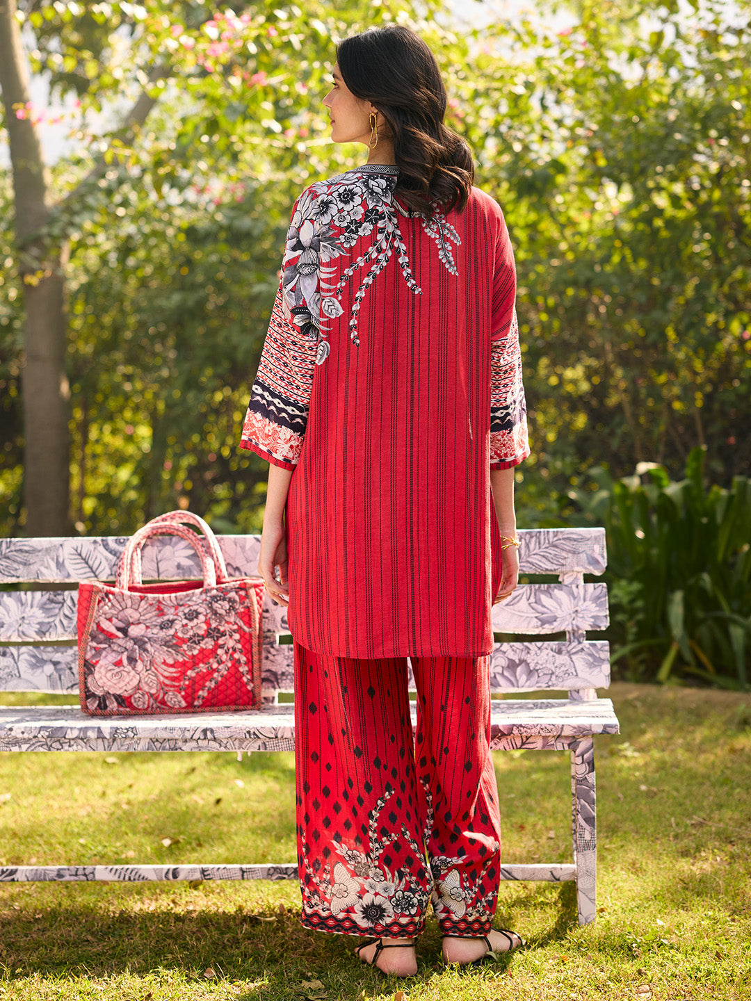 Katha Co-ord Set - Red