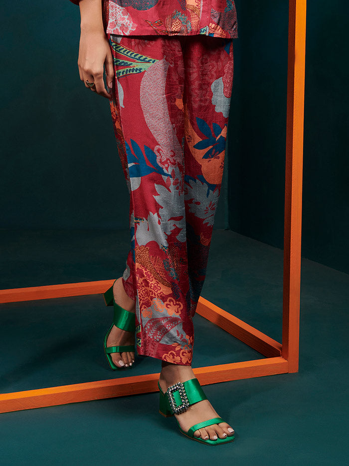 Pink Printed Pant| Shop Saundh