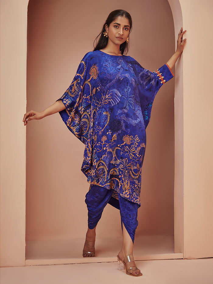 Darkha Indigo Kaftan Set