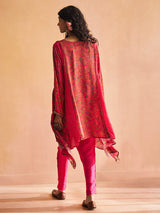 Pink Printed Tunic Set | Shop Saundh