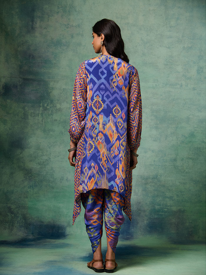 Blue Printed Roop Kurta | Shop Saundh
