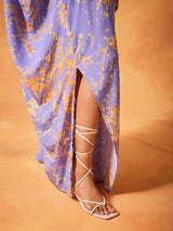 Off-shoulder Dress with Side Slit | Shop Saundh