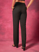 Black Straight Trouser| Shop Saundh