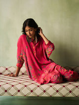 Pink Printed Kurta Set | Shop Saundh