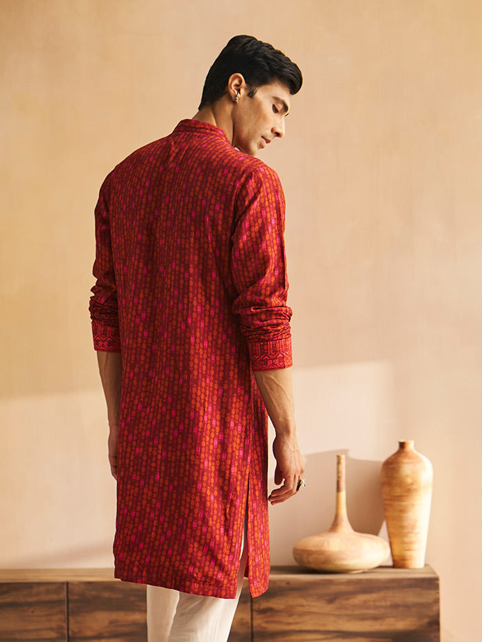 Red Saanj Kurta | Shop Saundh Man