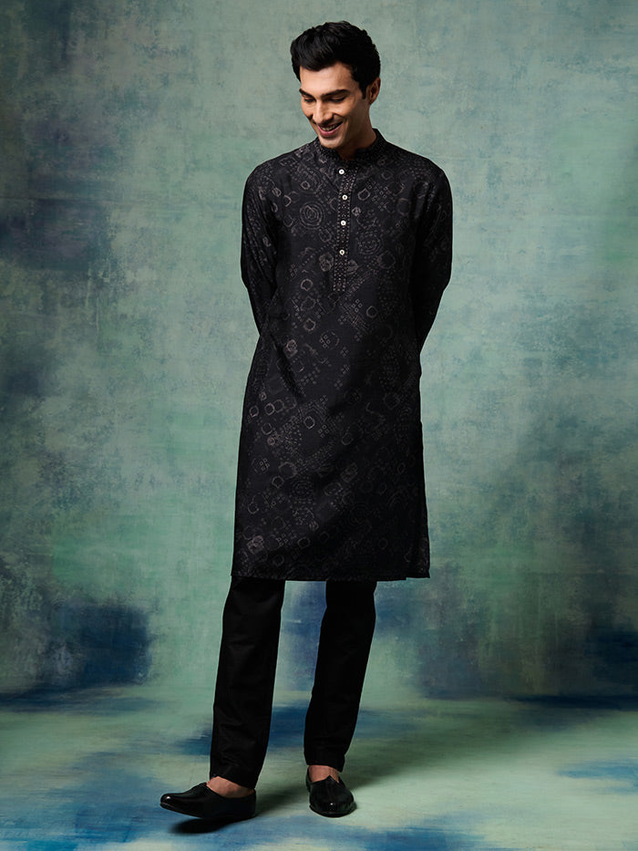 Black Bandhani Arsh Kurta | Shop Saundh Man