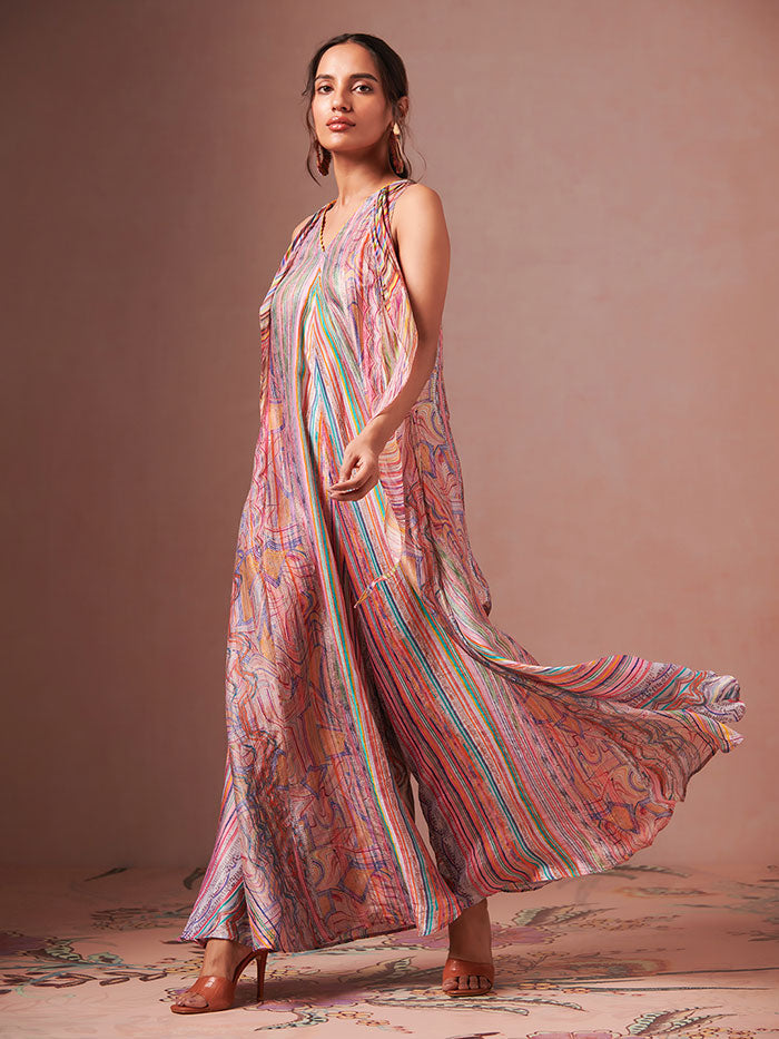 Abstract Printed Geode Jumpsuit | Shop Saundh