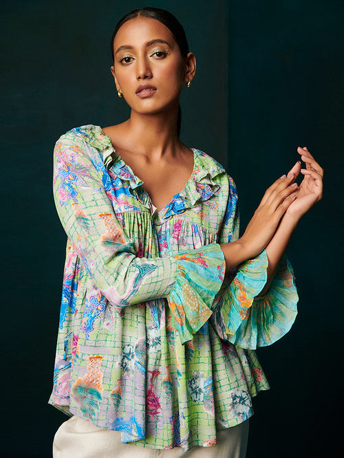 Buy Spangel Fashion Women's Jacquard Silk Elbow Sleeves Women's Saree  Blouses Online at desertcartKUWAIT