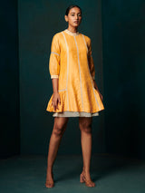 Mesh Orange Dress | Shop Saundh