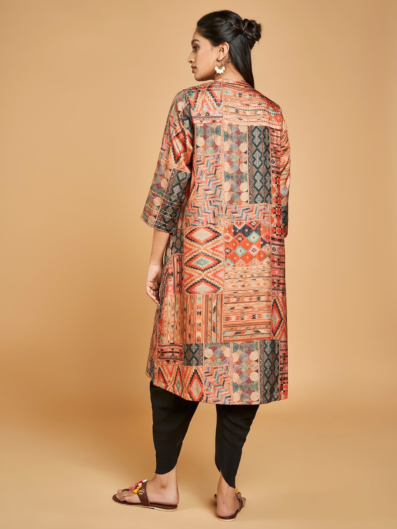 Rihla Brown bohemian printed Jacket