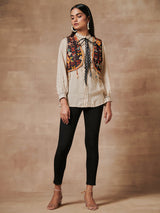 White Top with Jacket | Shop Saundh