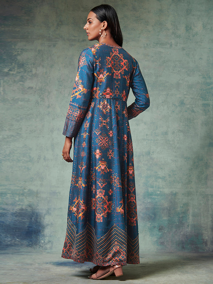 Blue Kura Set with Jacket | Shop Saundh