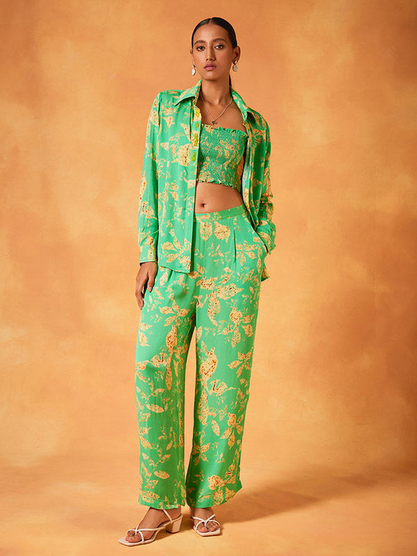 Green Co-Ord Set with Jacket | Shop Saundh