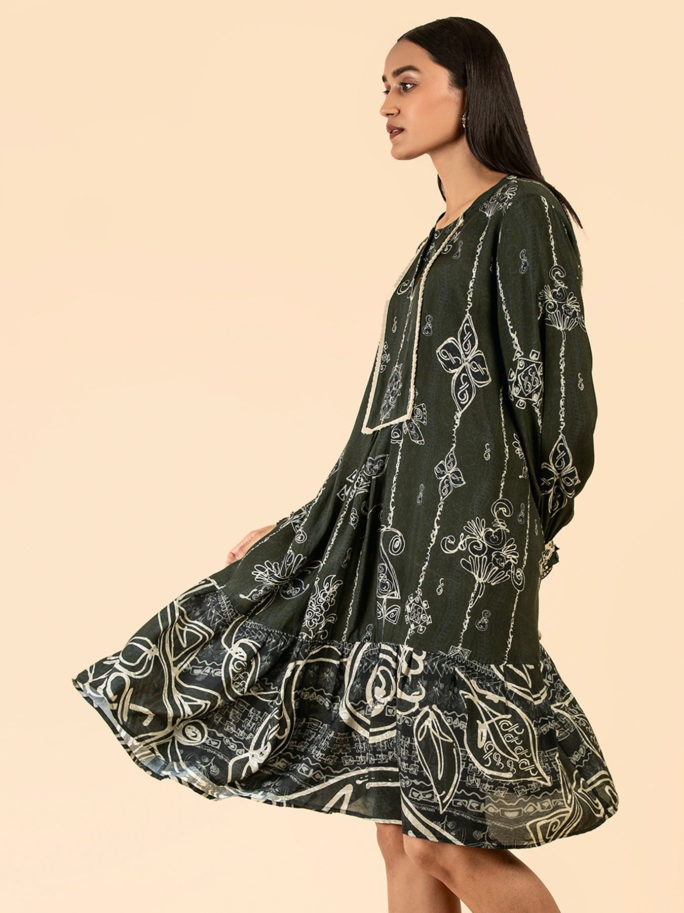 Aipan Black Dress  | Shop Saundh
