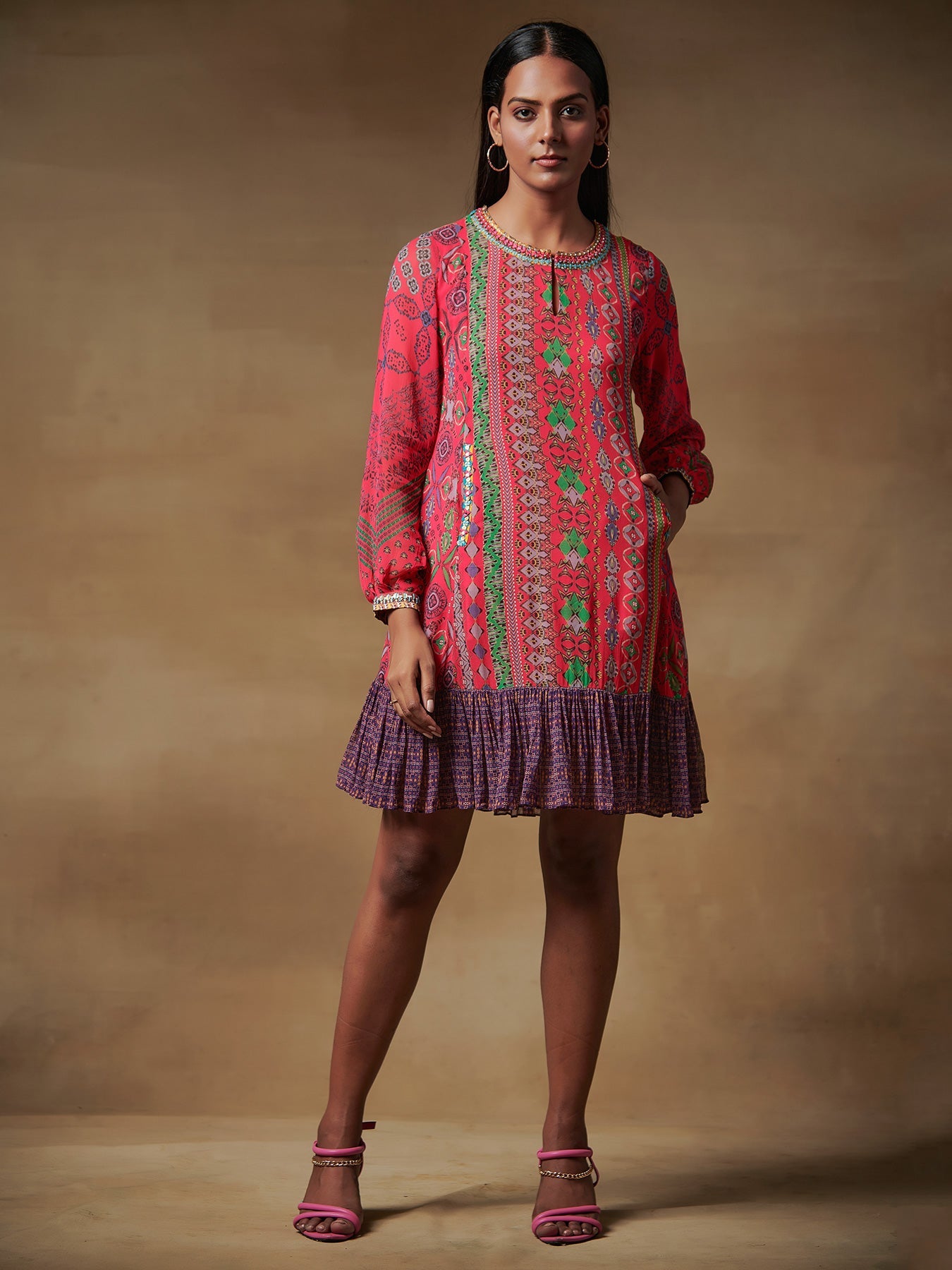 Mizo Pink Frill Dress