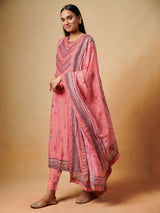 Blush Pink Unstitched Kurta Set | Shop Saundh